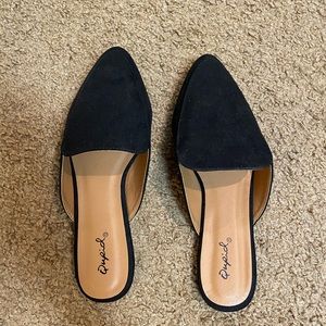 Black Mules Loafers Flats